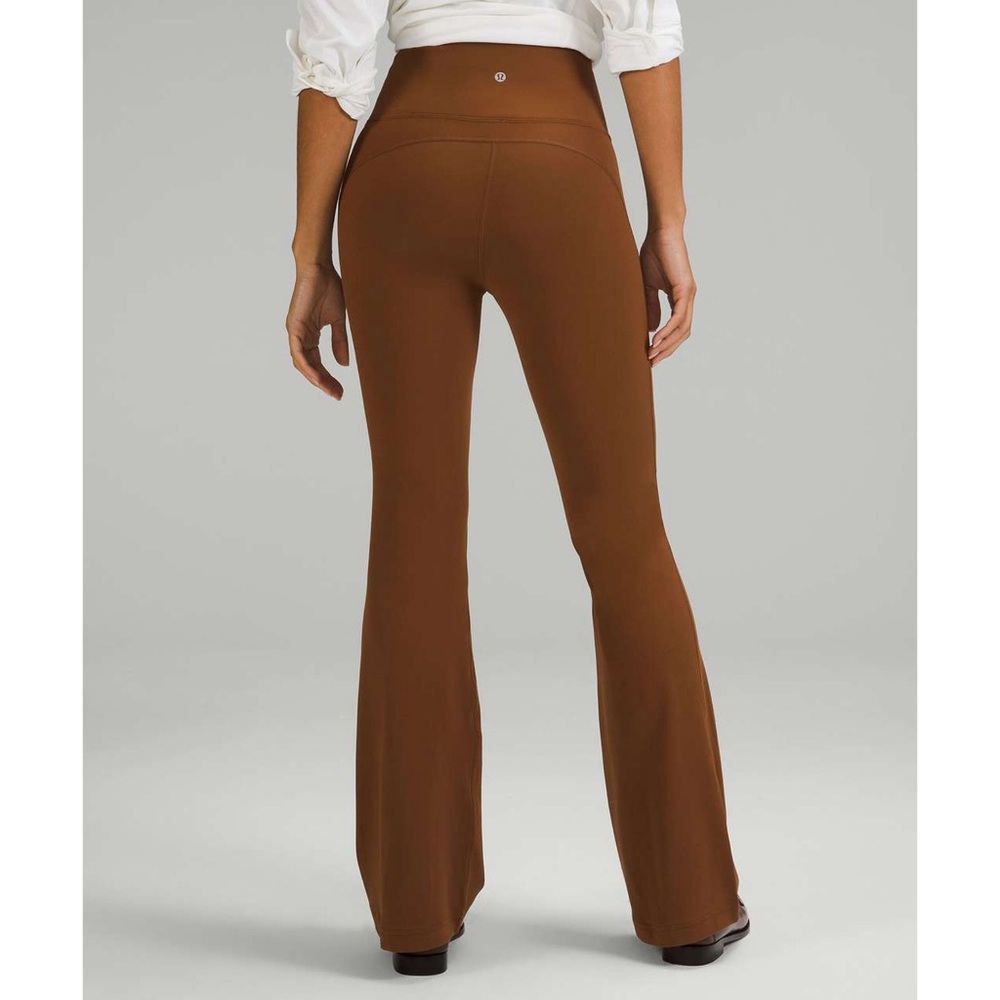 Lululemon Groove Super High Rise Flared Pant Nulu Roasted Brown